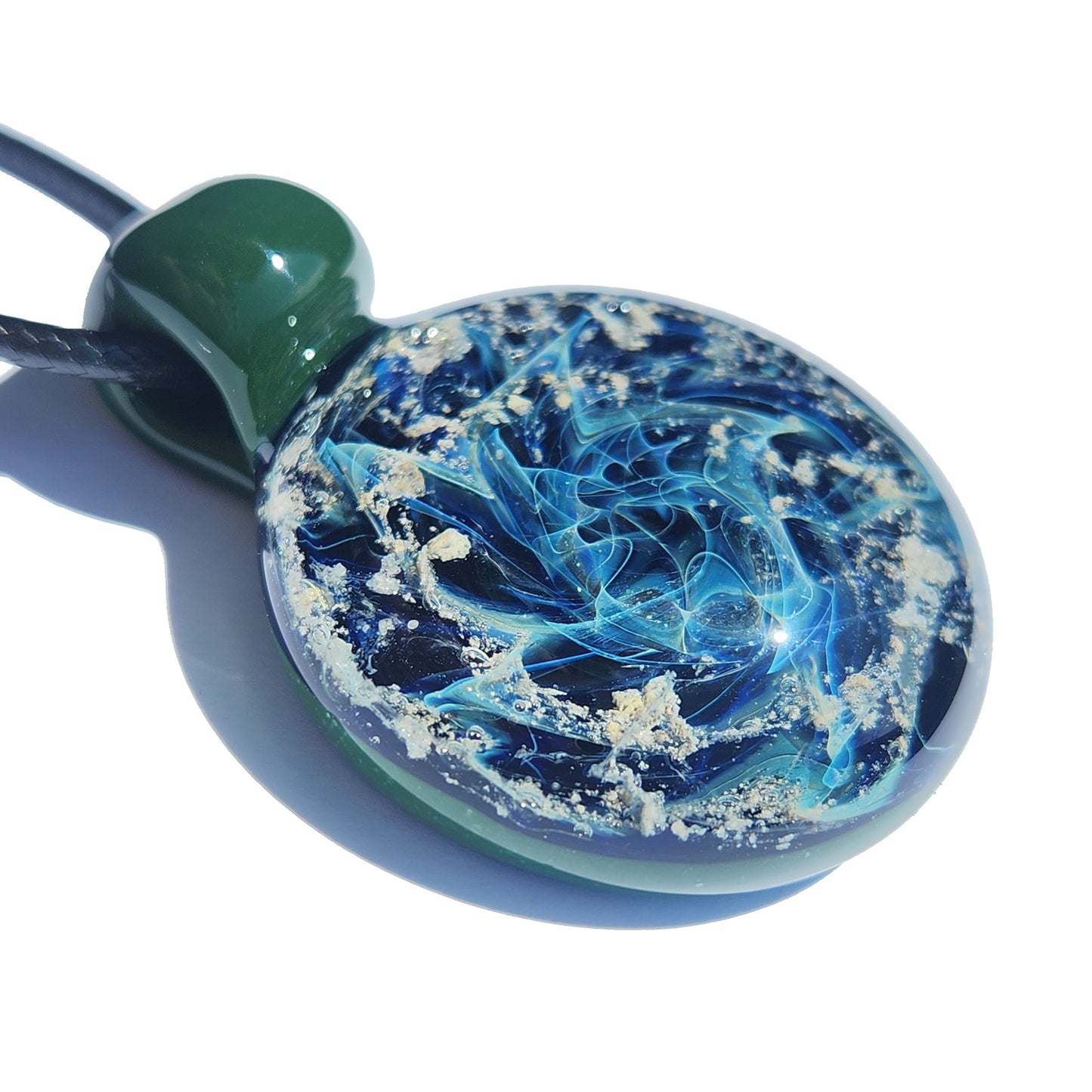 Glass Cremation Jewelry - Galaxy - Original-Cremation pendant-DragonFire Glass-White-DragonFire Glass Cremation Jewelry