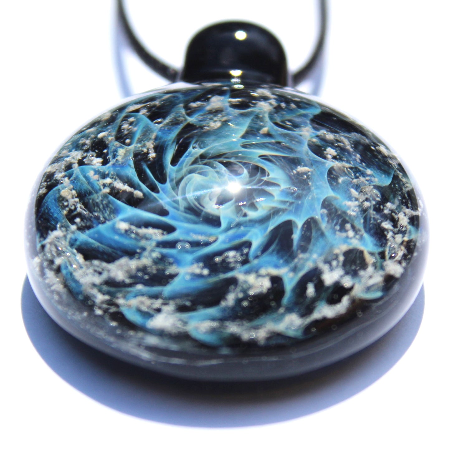 Glass Cremation Jewelry - Galaxy - Original-Cremation pendant-DragonFire Glass-White-DragonFire Glass Cremation Jewelry