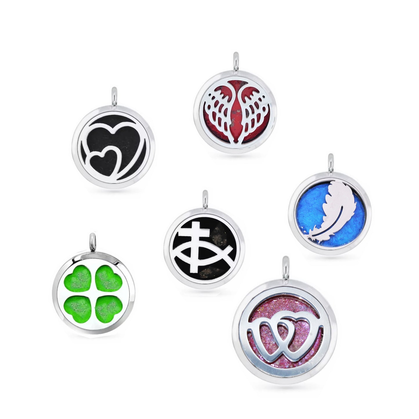 Symbols of Love Cremation Pendants