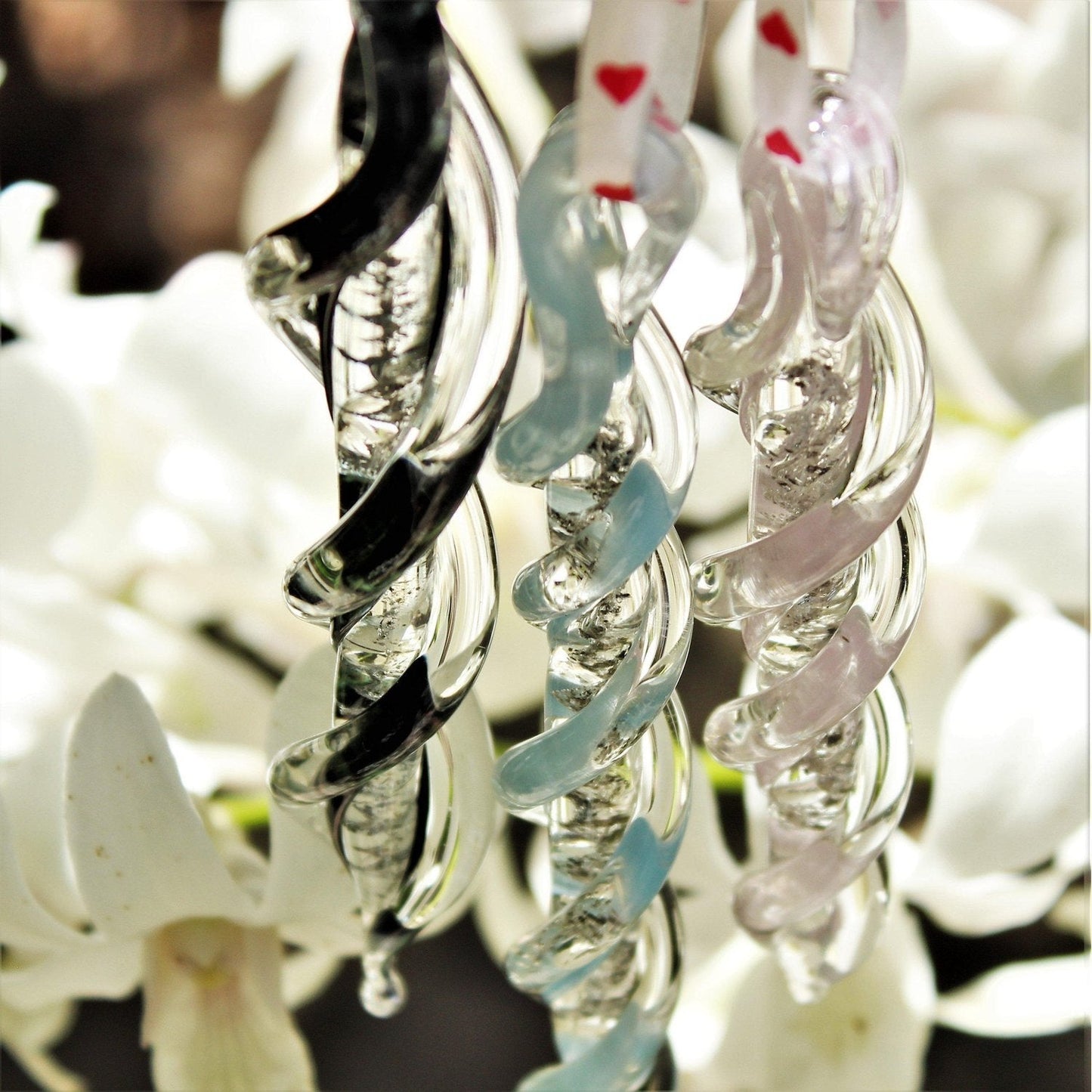 Frozen in Time-Icicles-DragonFire Glass-DragonFire Cremation Jewelry