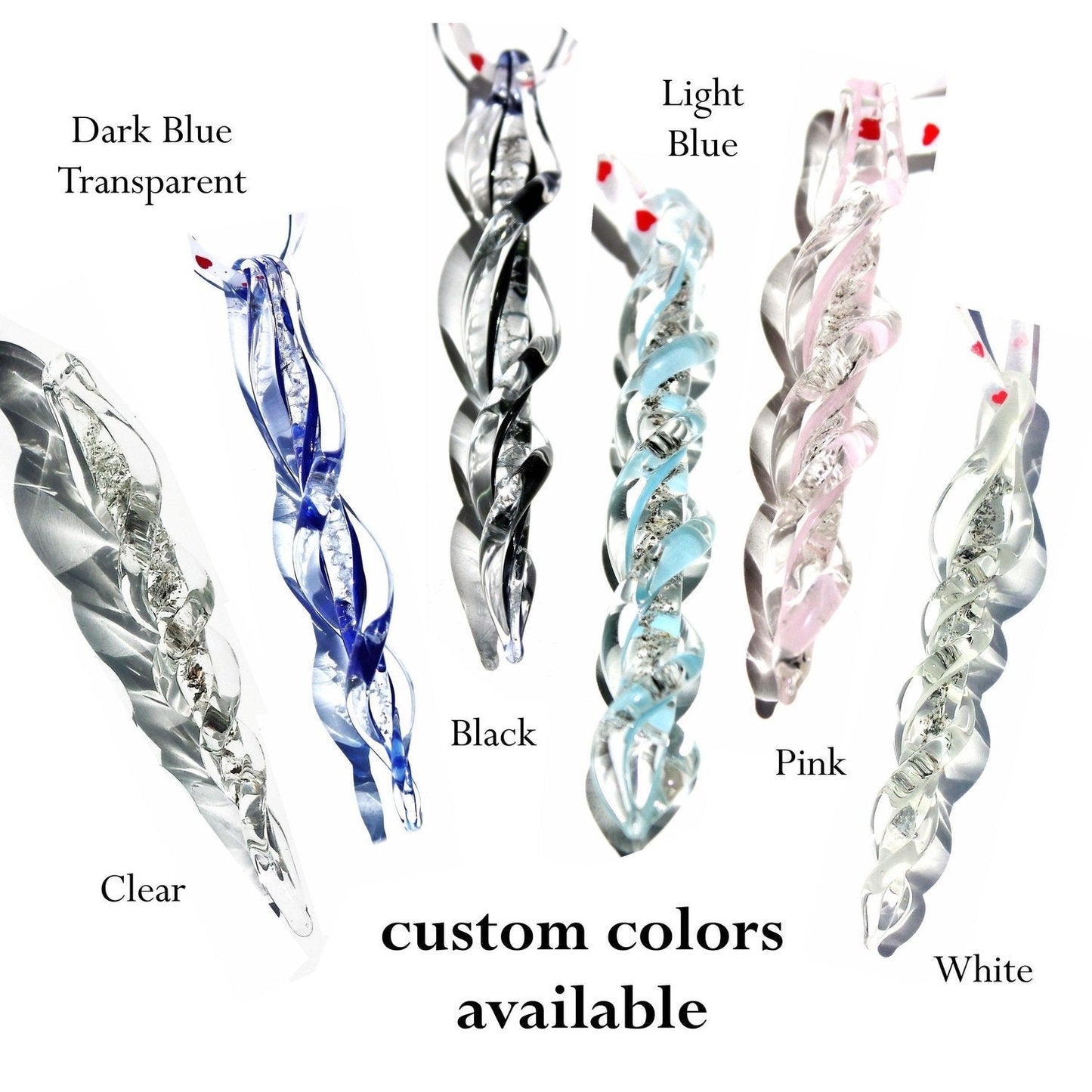 Frozen in Time - Cremation Suncatcher-Icicles-DragonFire Glass-Purple-DragonFire Glass Cremation Jewelry