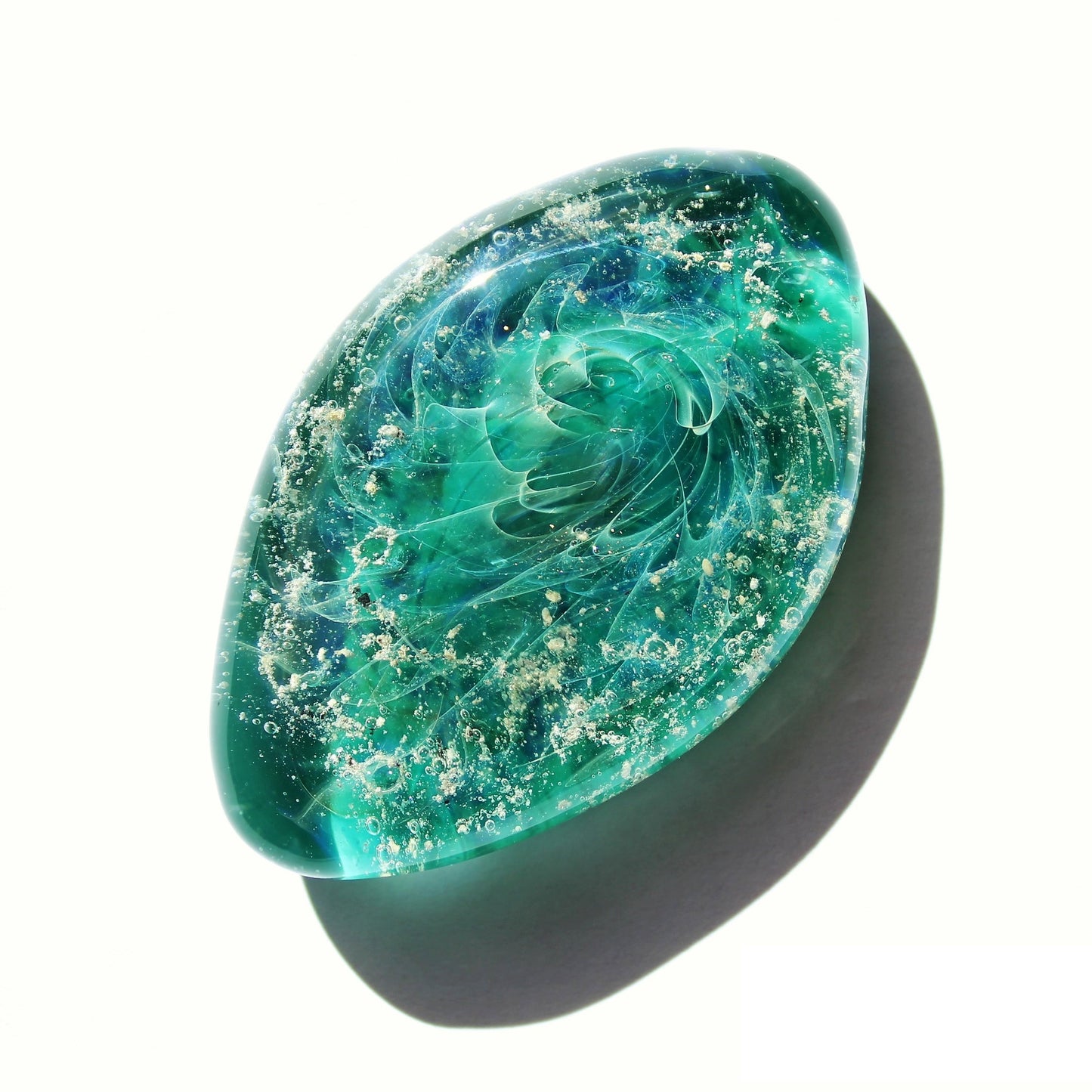 Cremation Touchstone for Ashes – Handmade Glass Memorial Stone