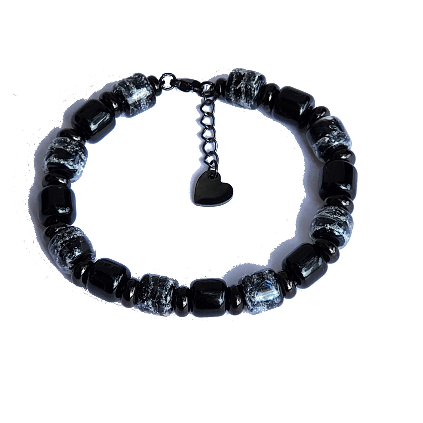 Eternal Bracelet with Ash Infused Beads in Black