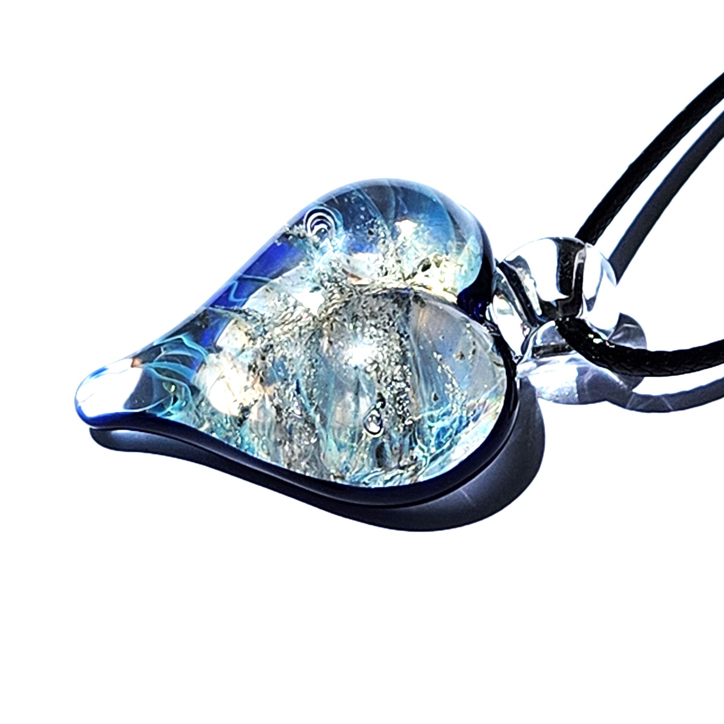 Forever In My Heart - Cremation Jewelry Pendant-Cremation Pendant-DragonFire Glass-Ruby Red-DragonFire Glass Cremation Jewelry