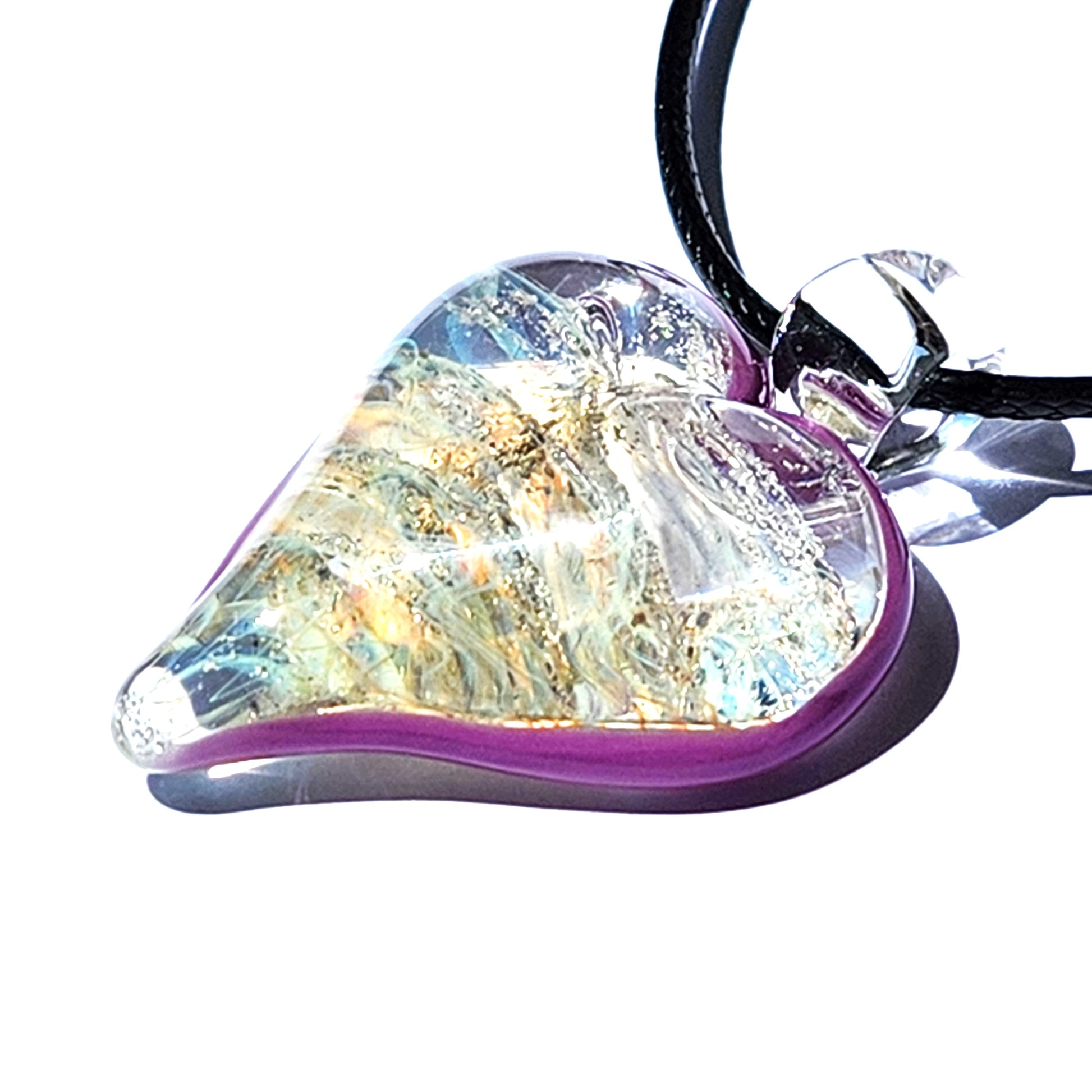 Forever In My Heart - Cremation Jewelry Pendant-Cremation Pendant-DragonFire Glass-Ruby Red-DragonFire Glass Cremation Jewelry