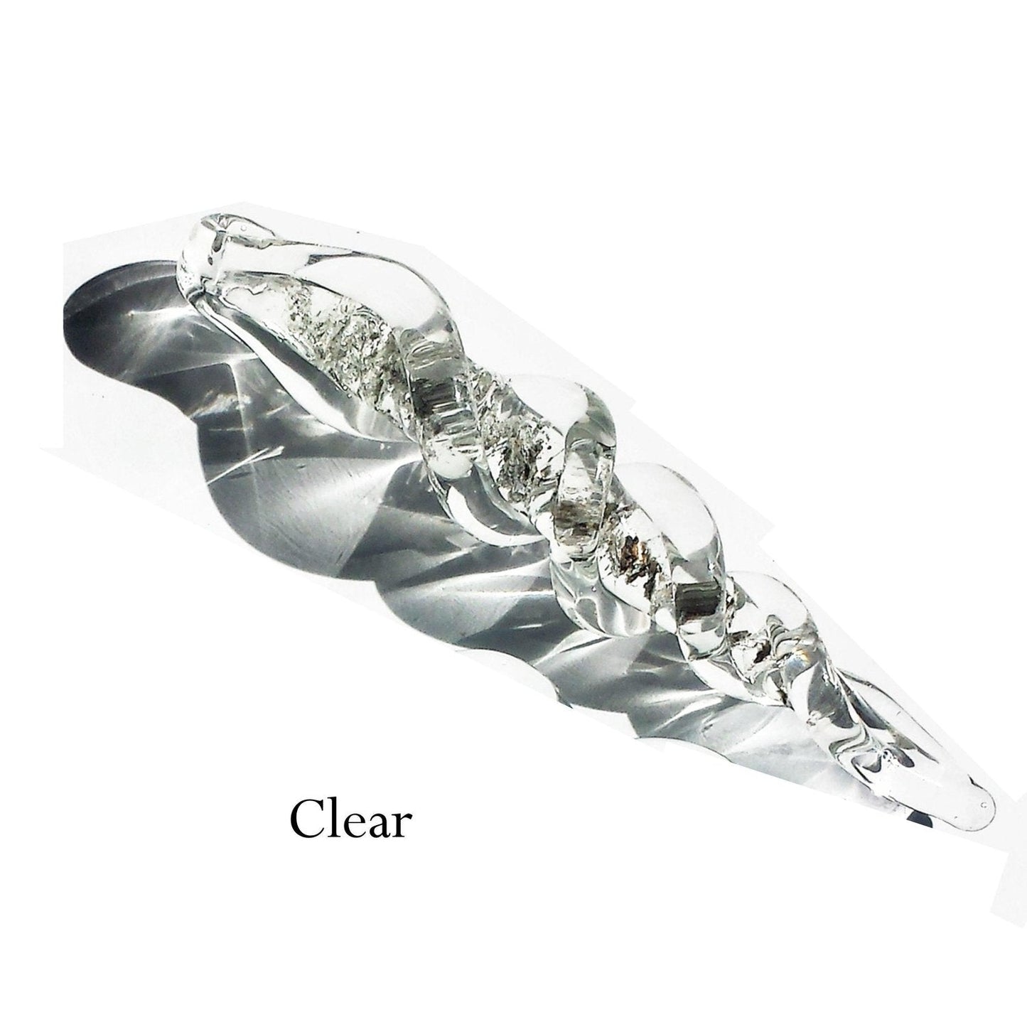 Frozen in Time-Icicles-DragonFire Glass-Clear-DragonFire Cremation Jewelry