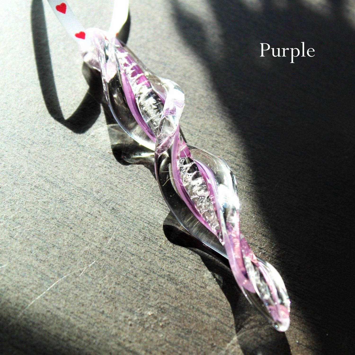 Frozen in Time-Icicles-DragonFire Glass-Purple-DragonFire Cremation Jewelry
