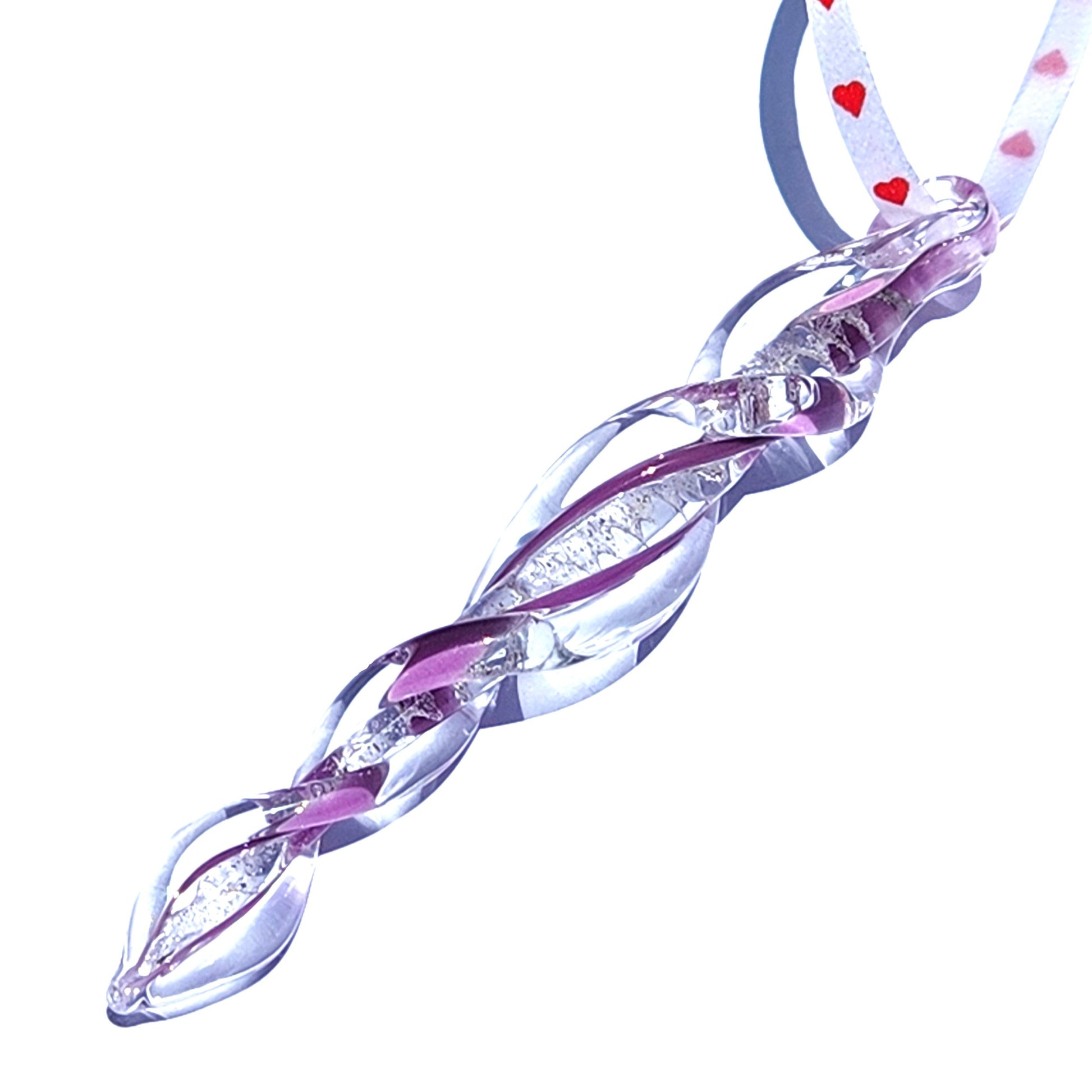 Frozen in Time - Memorial Suncatcher and Ornament-Cremation Icicles-DragonFire Glass-Clear-DragonFire Glass Cremation Jewelry