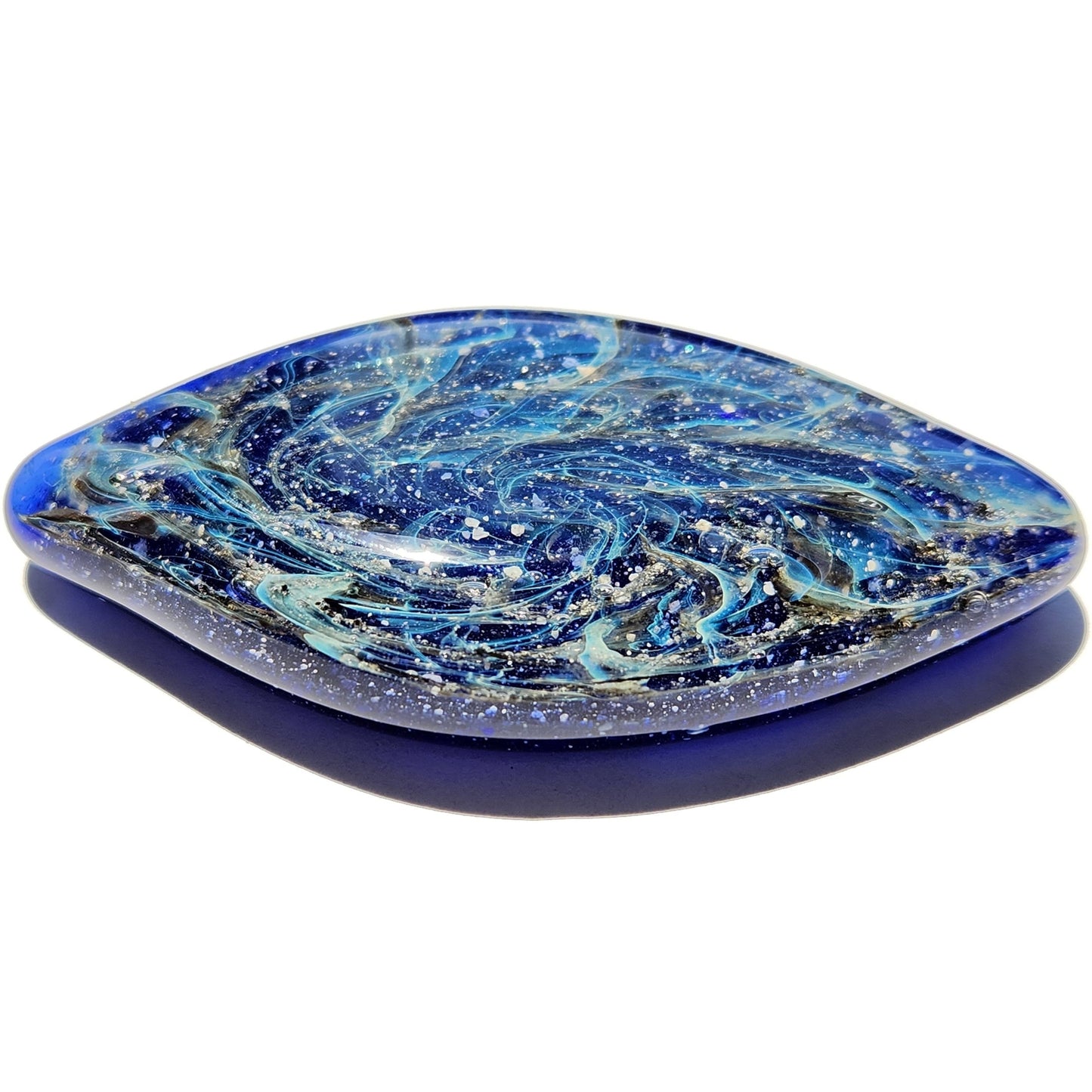 Galaxy Cremation Touchstone-Cremation Stones-DragonFire Glass-Blue Dust-DragonFire Glass Cremation Jewelry