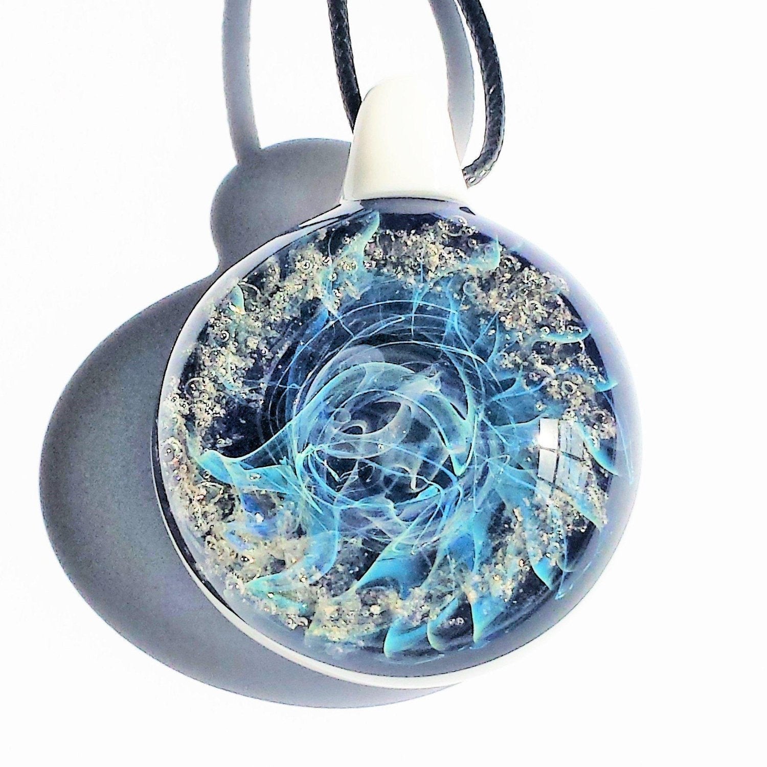 Galaxy Cremation Pendant – Handmade Ashes Memorial Necklace