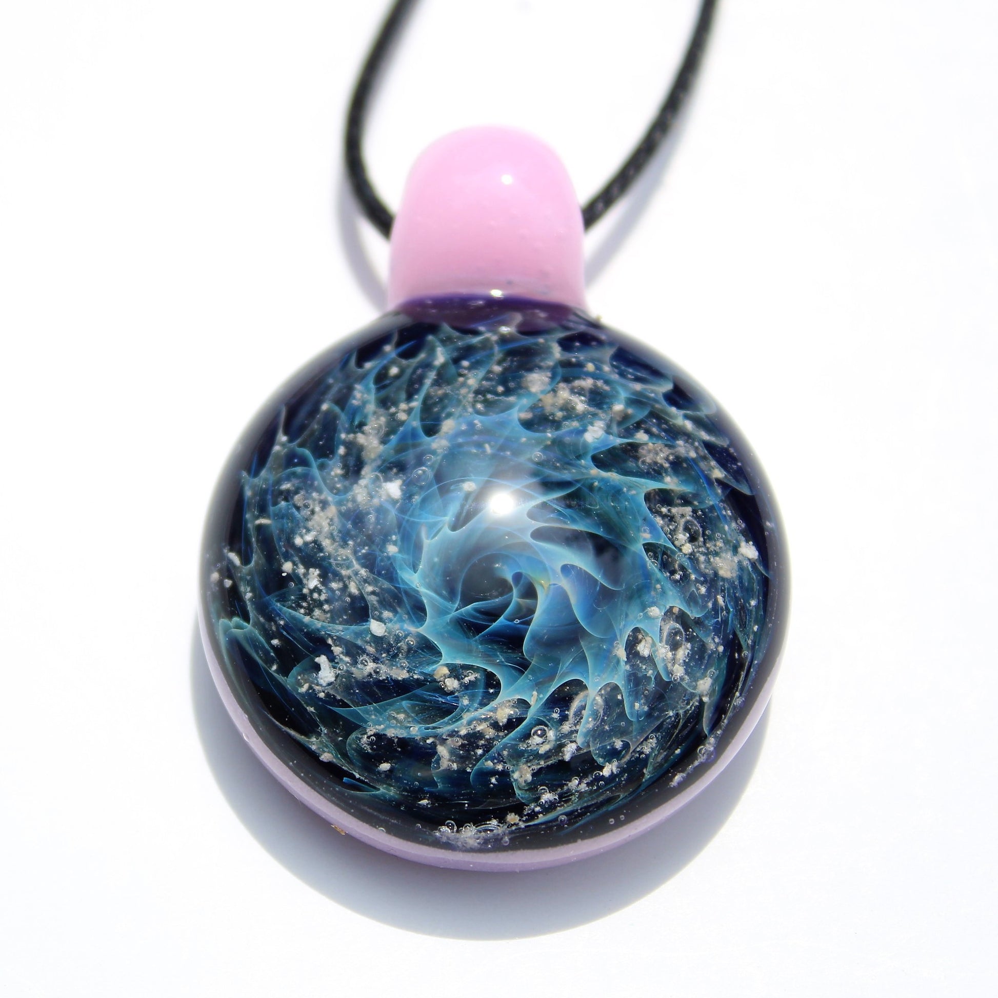 Glass Cremation Jewelry - Galaxy - Original-Cremation pendant-DragonFire Glass-White-DragonFire Glass Cremation Jewelry