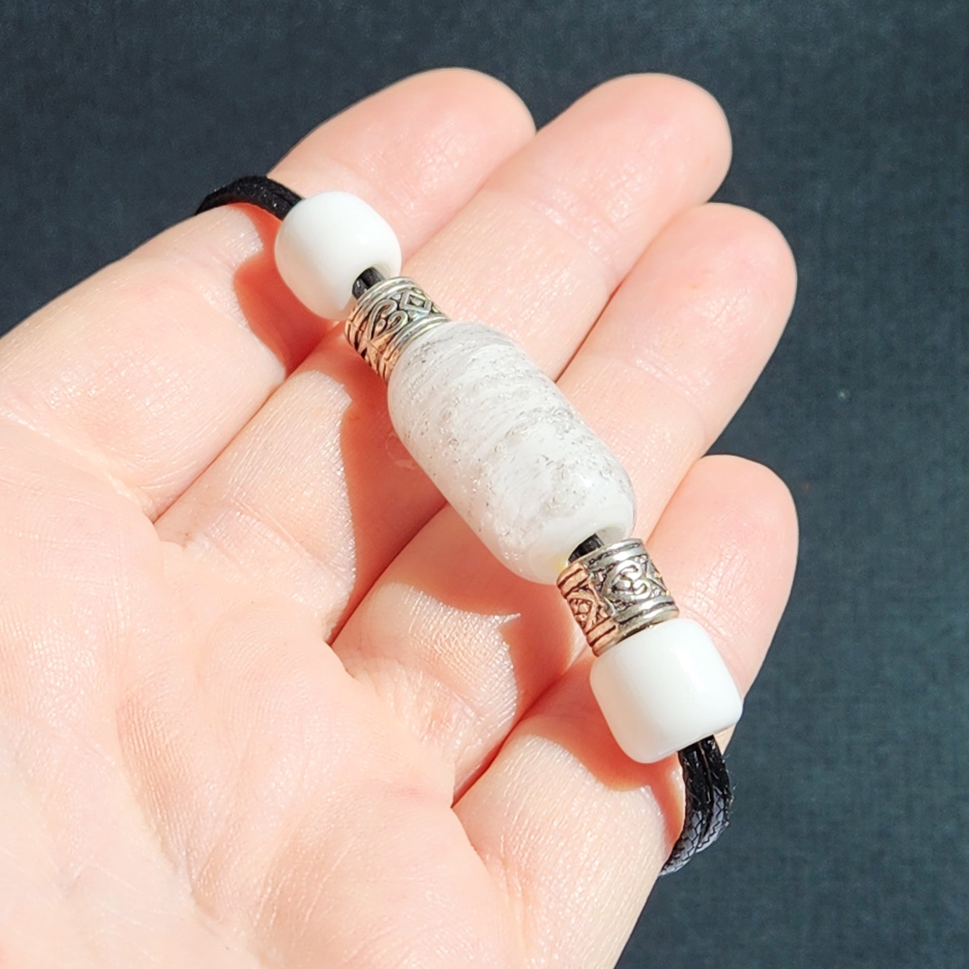 Handmade Cremation Jewelry - Memorial Pendant & Bracelet Set-Cremation Sets-DragonFire Glass-DragonFire Glass Cremation Jewelry