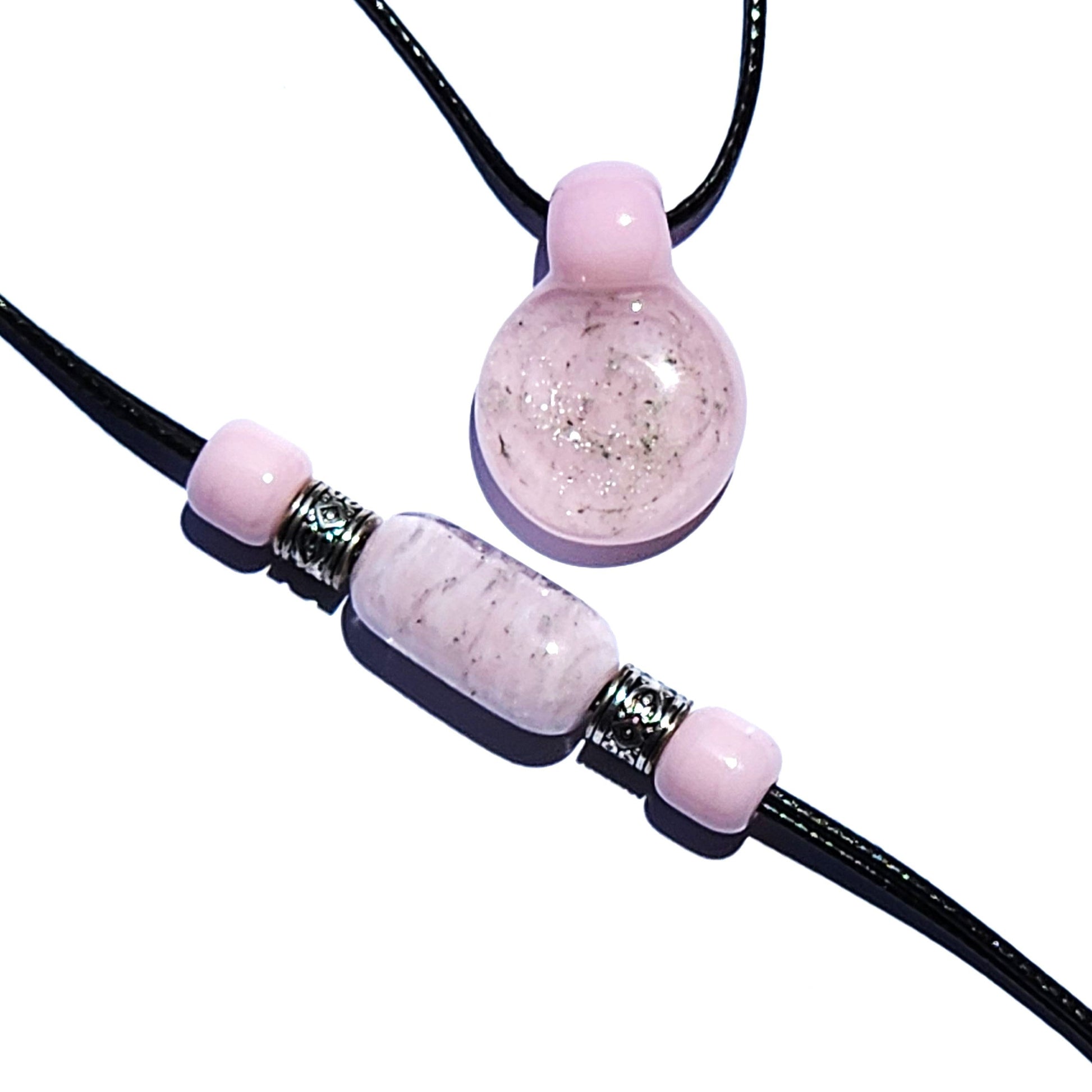 Handmade Memorial Jewelry - Cremation Pendant & Bracelet Set-Cremation Sets-DragonFire Glass-DragonFire Glass Cremation Jewelry