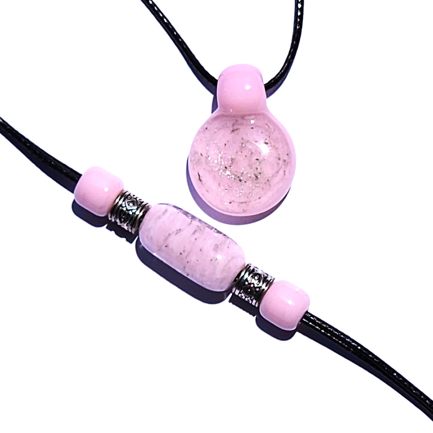Handmade Memorial Jewelry - Cremation Pendant & Bracelet Set-Cremation Sets-DragonFire Glass-DragonFire Glass Cremation Jewelry