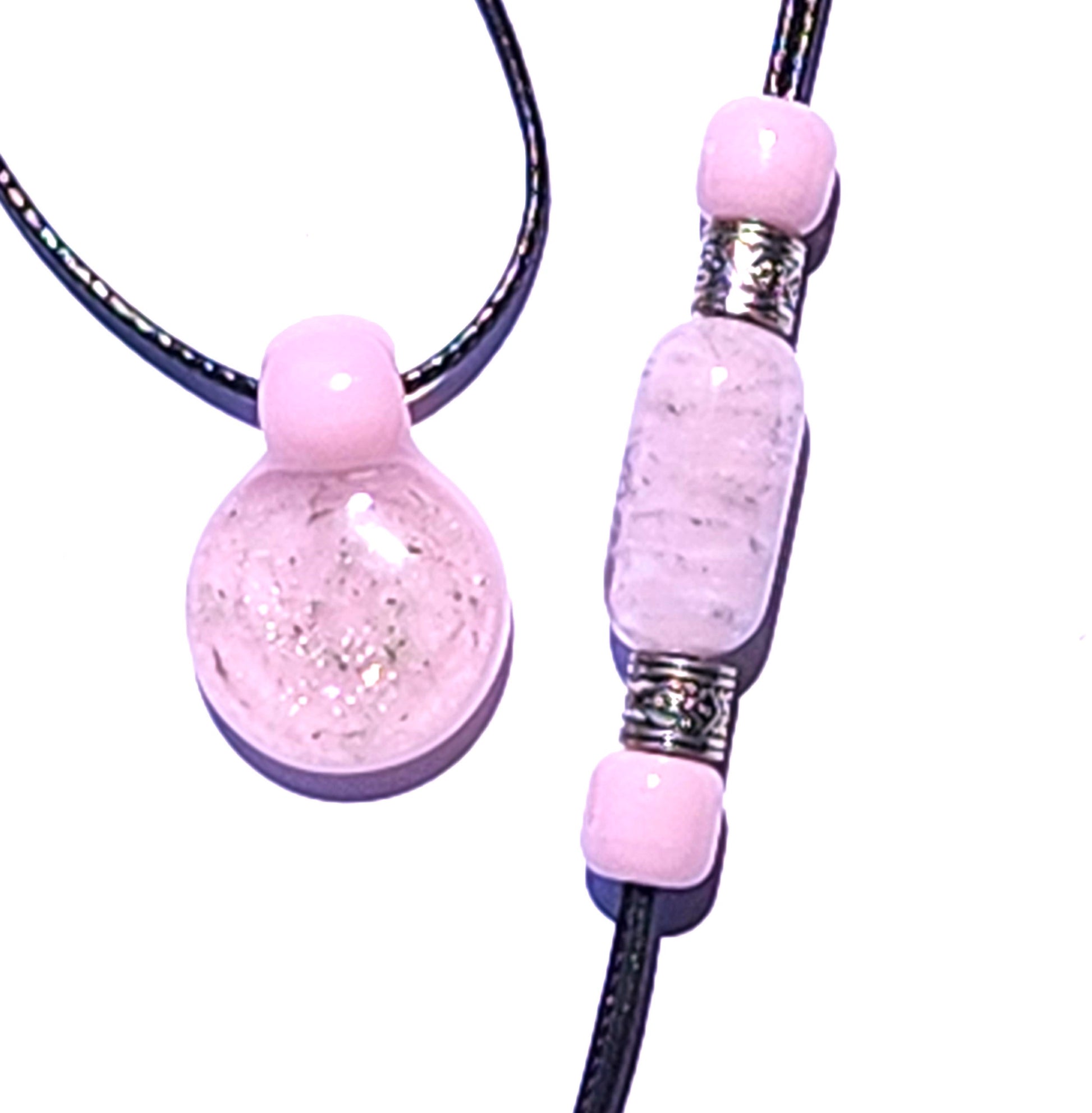 Handmade Memorial Jewelry - Cremation Pendant & Bracelet Set-Cremation Sets-DragonFire Glass-DragonFire Glass Cremation Jewelry