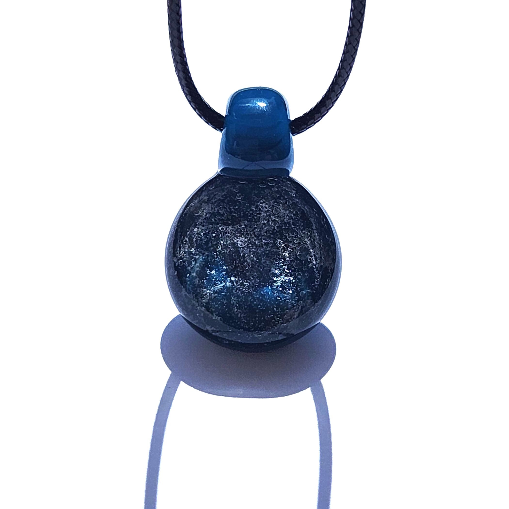 Ocean Blue Cremation Jewelry Set - Ash Memorial Pendant & Urn