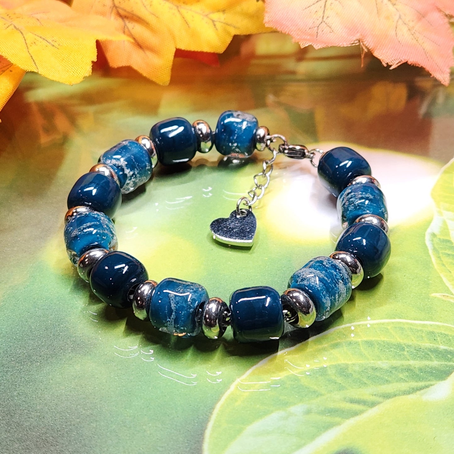 Ocean Blue Memorial Urn Bracelet – Eternal Collection