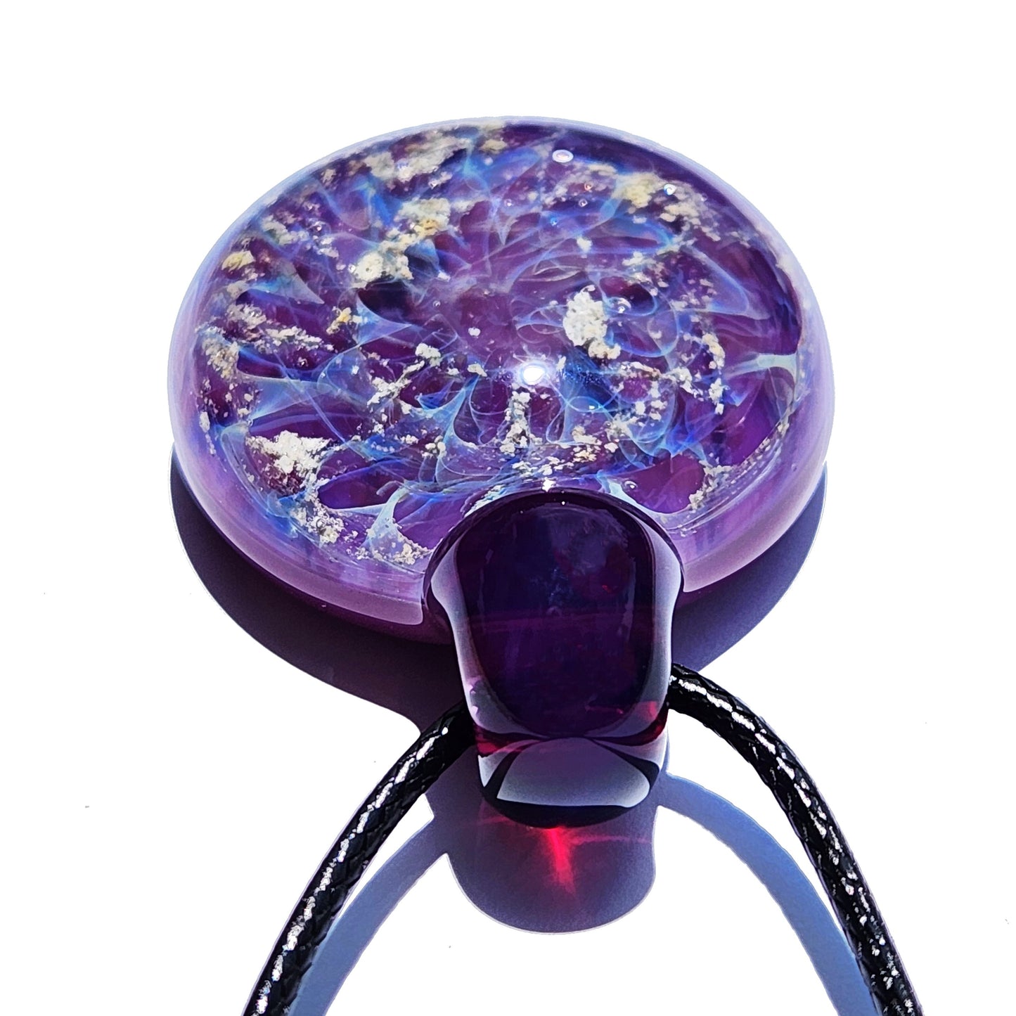 Purple Galaxy Cremation Pendant – Handmade Memorial Jewelry
