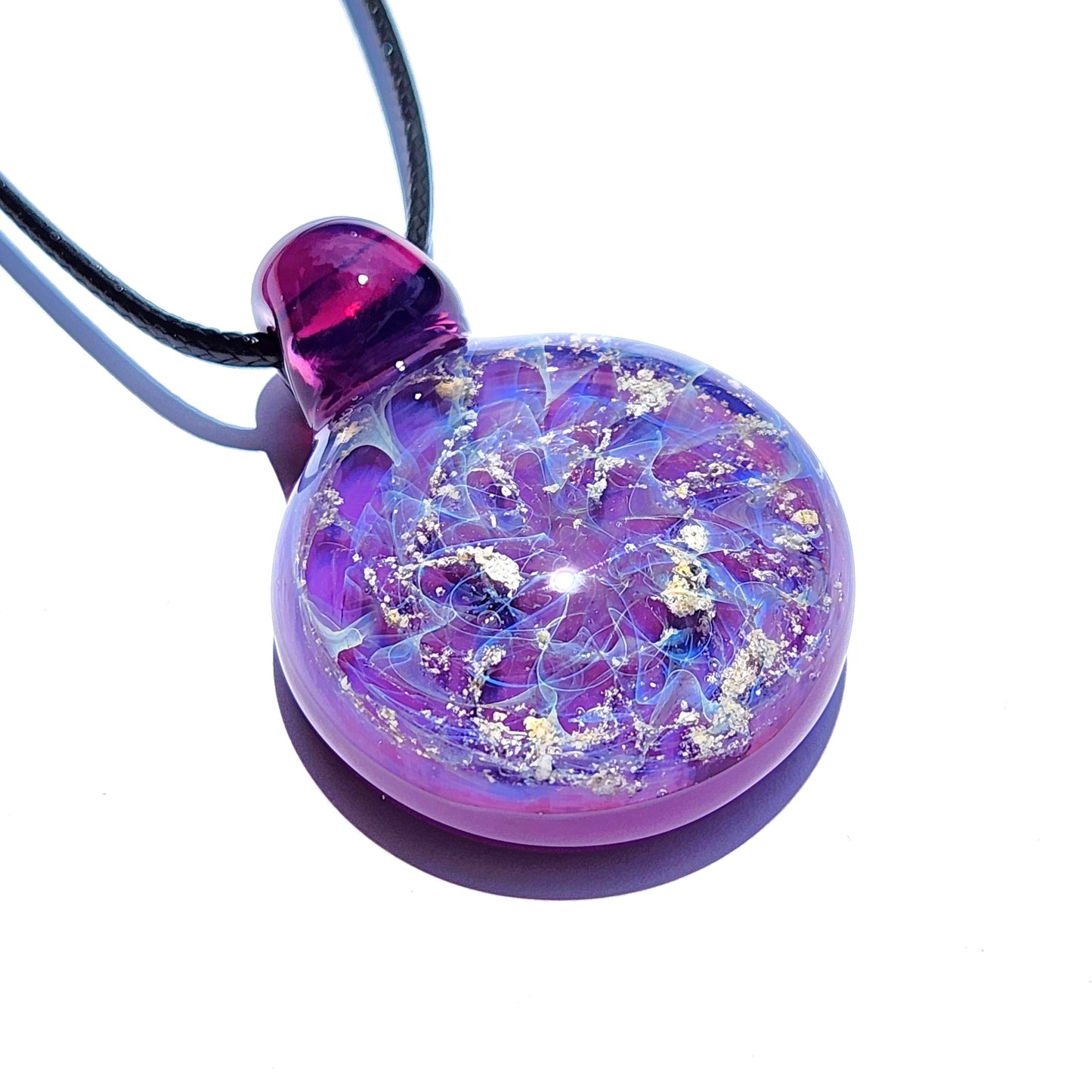 Purple Galaxy Cremation Pendant – Handmade Memorial Jewelry