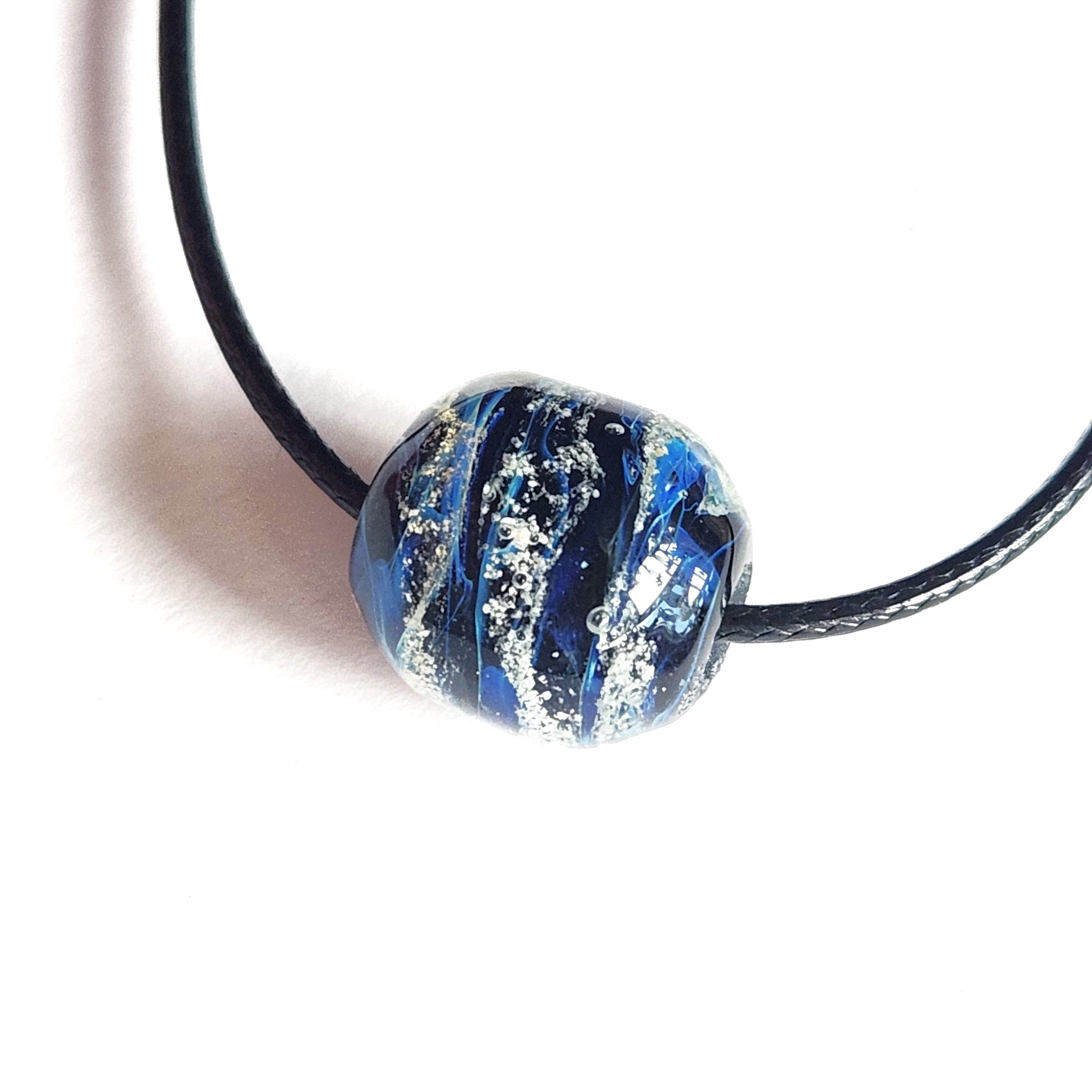 Remembrance Beads - Handmade Borosilicate Glass Cremation Jewelry Beads-Cremation Beads-DragonFire Glass-Black and Silver-DragonFire Glass Cremation Jewelry