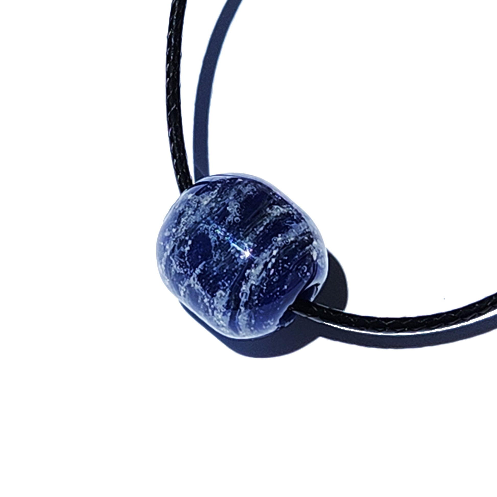 Remembrance Beads - Handmade Borosilicate Glass Cremation Jewelry Beads-Cremation Beads-DragonFire Glass-Black and Silver-DragonFire Glass Cremation Jewelry