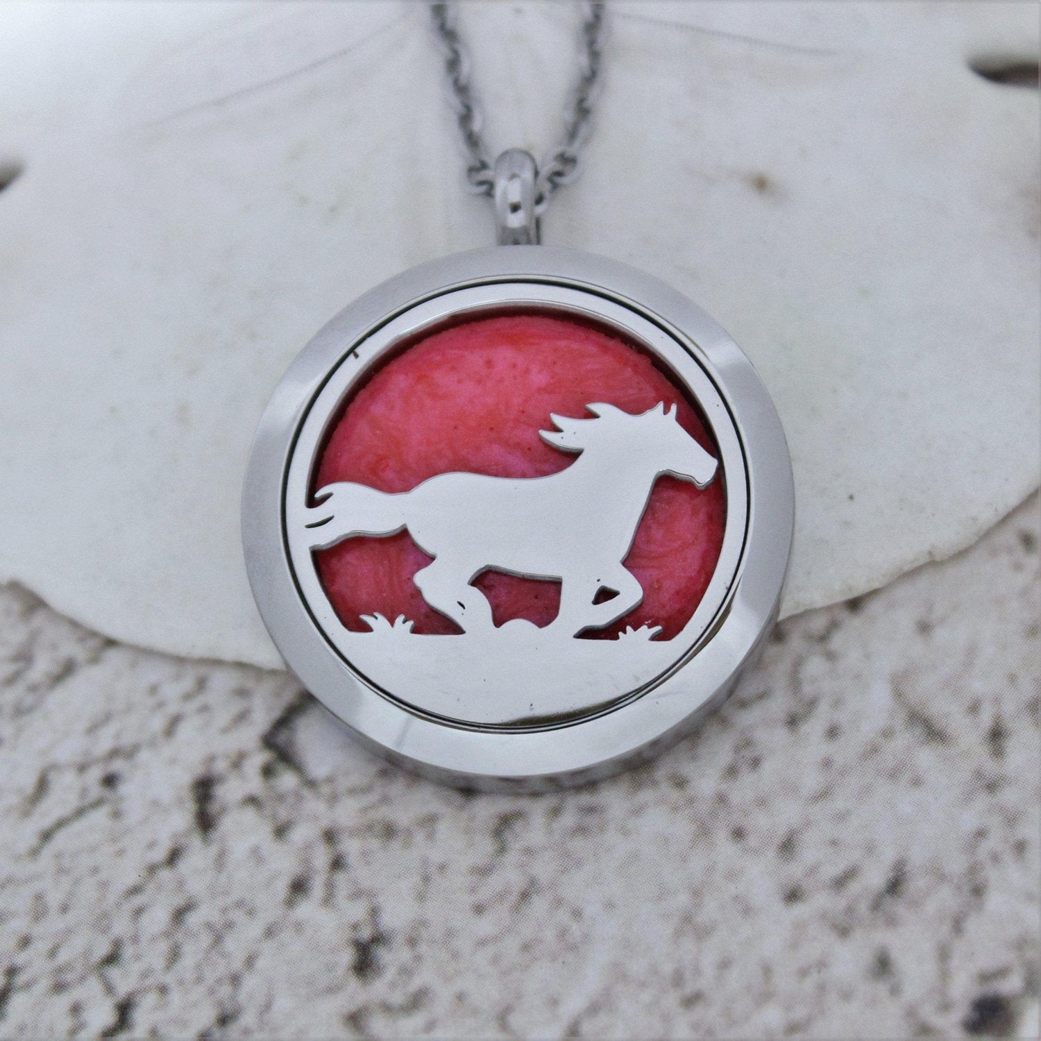 Running Horse - Stainless Steel Cremation Pendants with Ashes