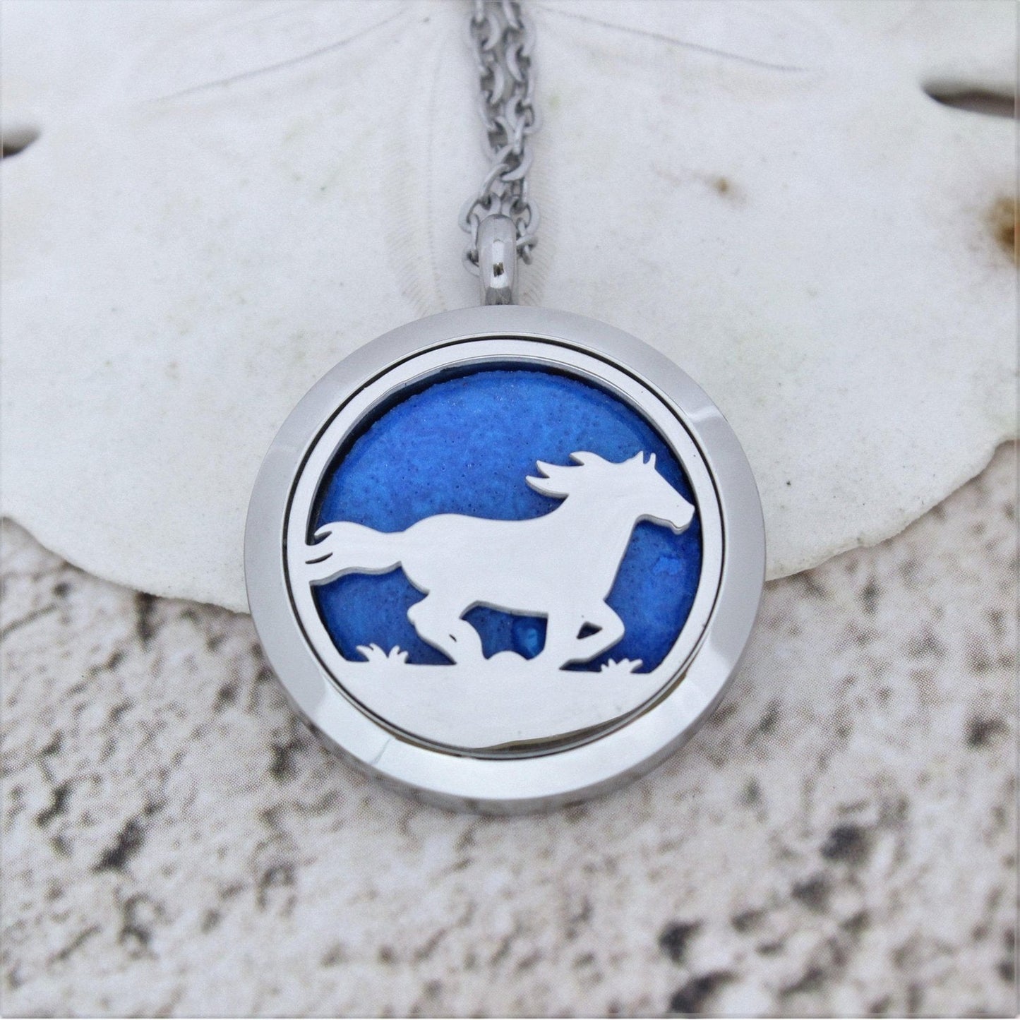 Running Horse - Stainless Steel Cremation Pendants with Ashes