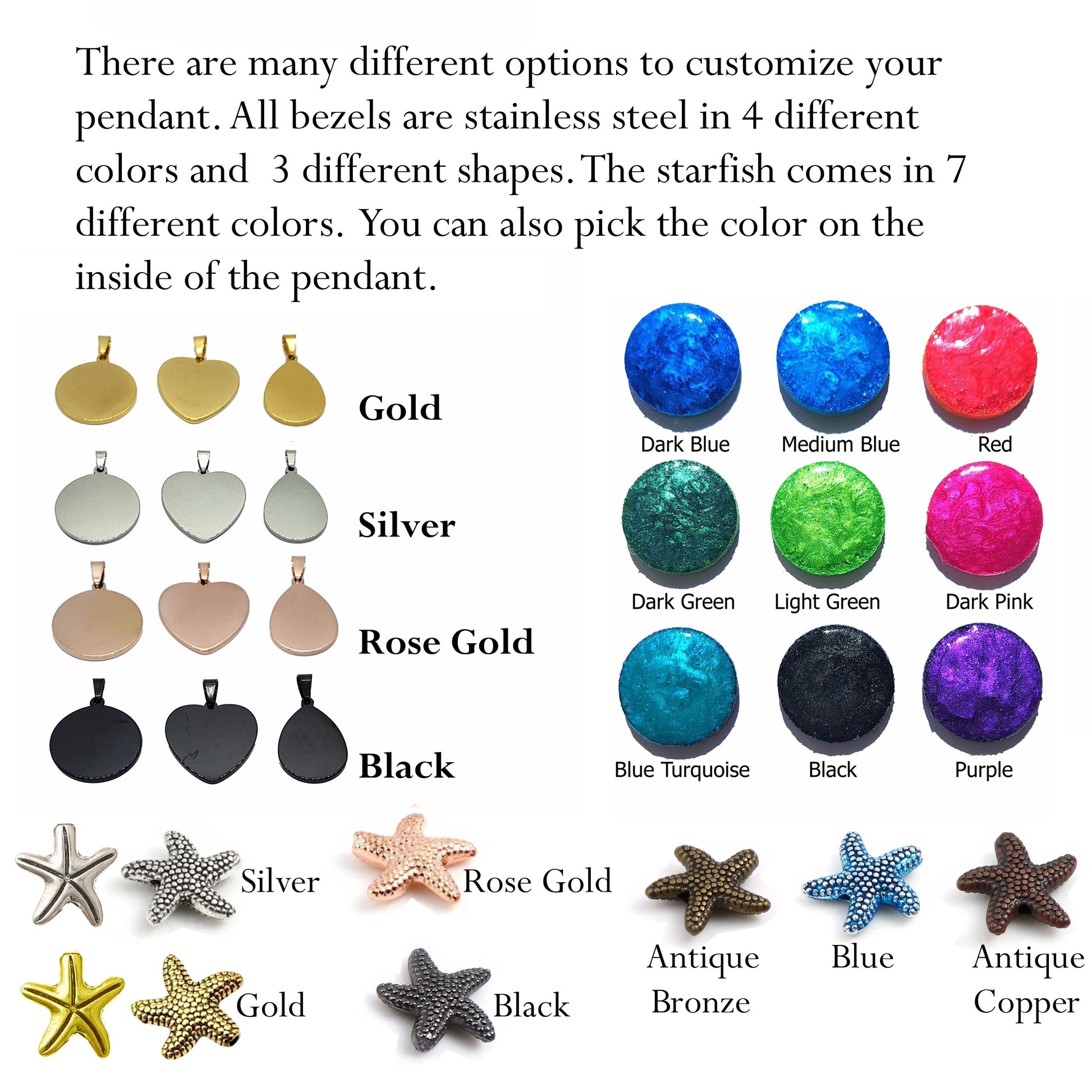 The Starfish Cremation Pendant-Cremation Pendant-DragonFire Glass-DragonFire Glass Cremation Jewelry