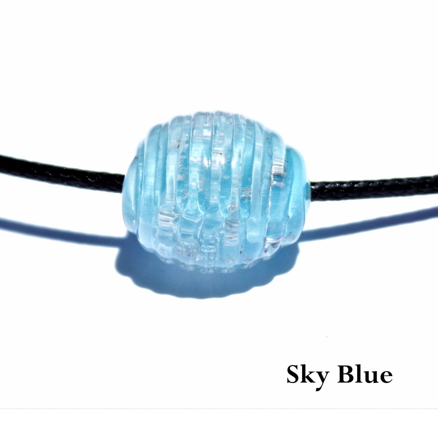 Eternity Beads - Glass Cremation Beads-Beads-DragonFire Glass-light blue-DragonFire Cremation Jewelry