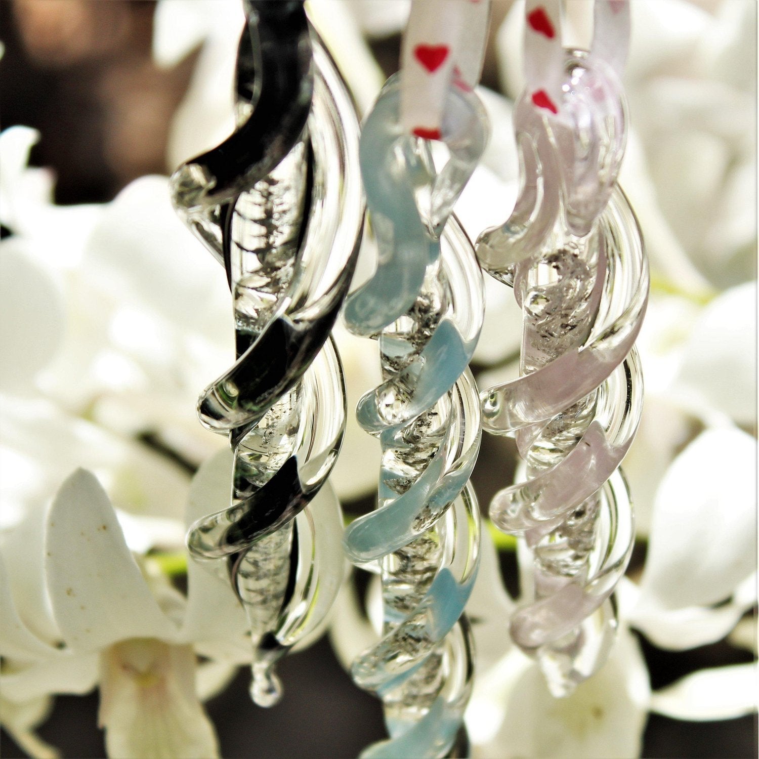 Frozen in Time-Icicles-DragonFire Glass-DragonFire Cremation Jewelry