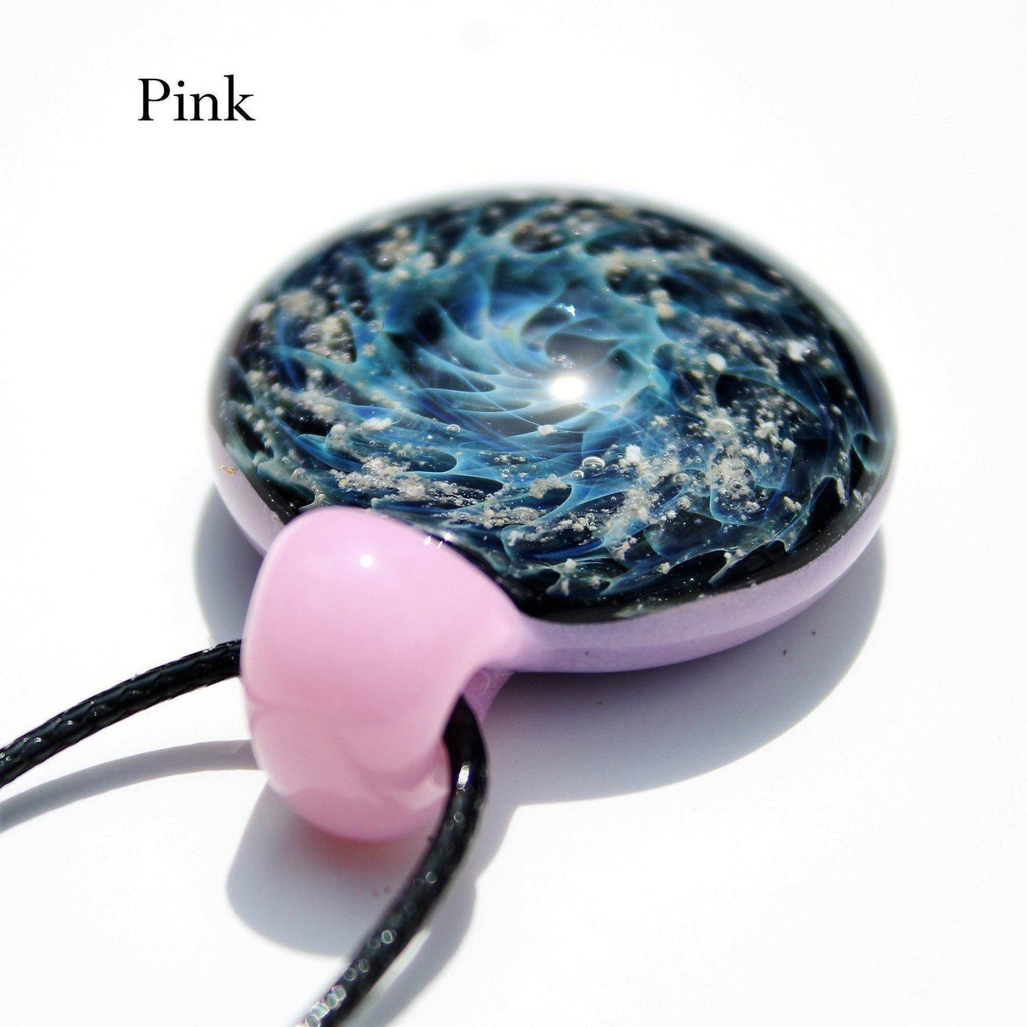 Galaxy - Original - Glass Cremation Jewelry-Pendant-DragonFire Glass-Pink-DragonFire Cremation Jewelry