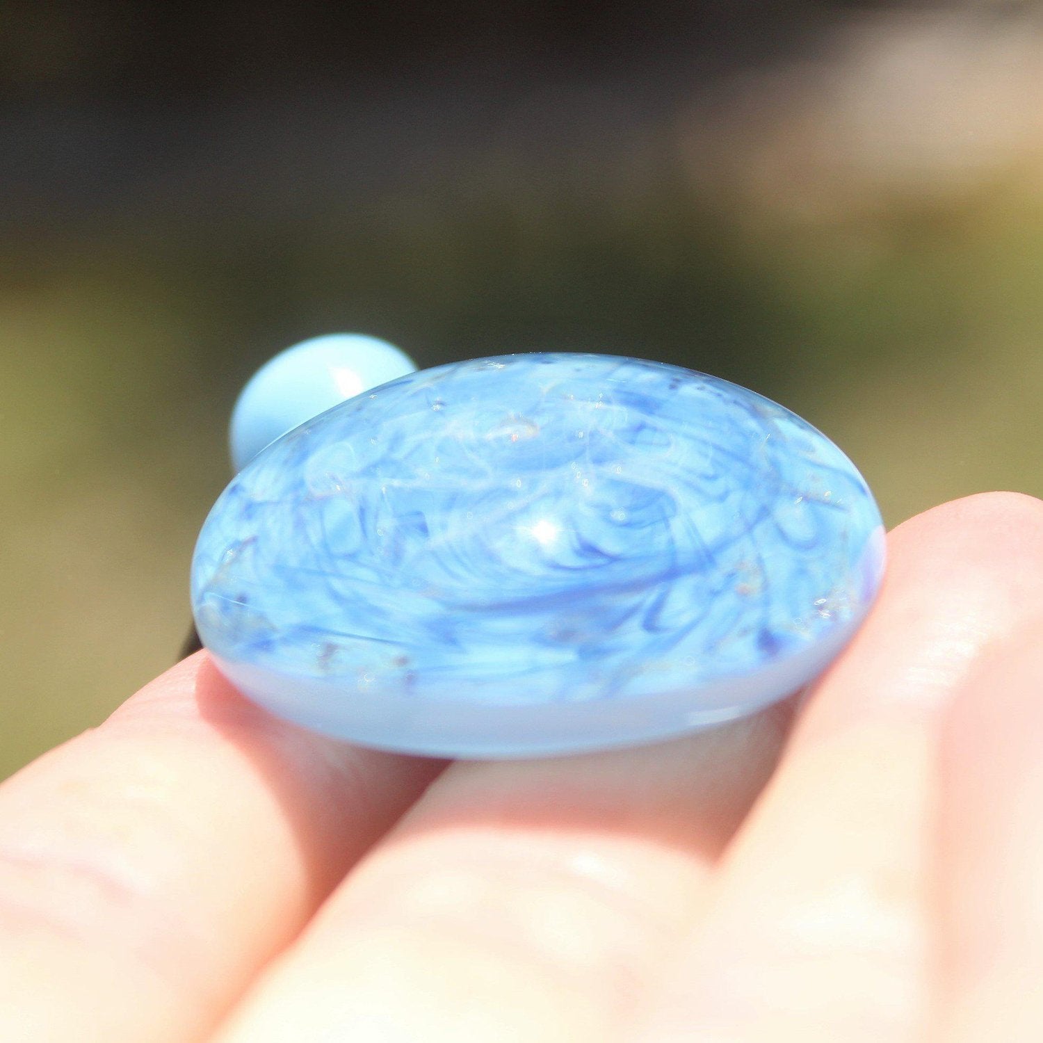 Blue Sky - Cremation Glass Pendant-Pendant-DragonFire Glass-DragonFire Cremation Jewelry
