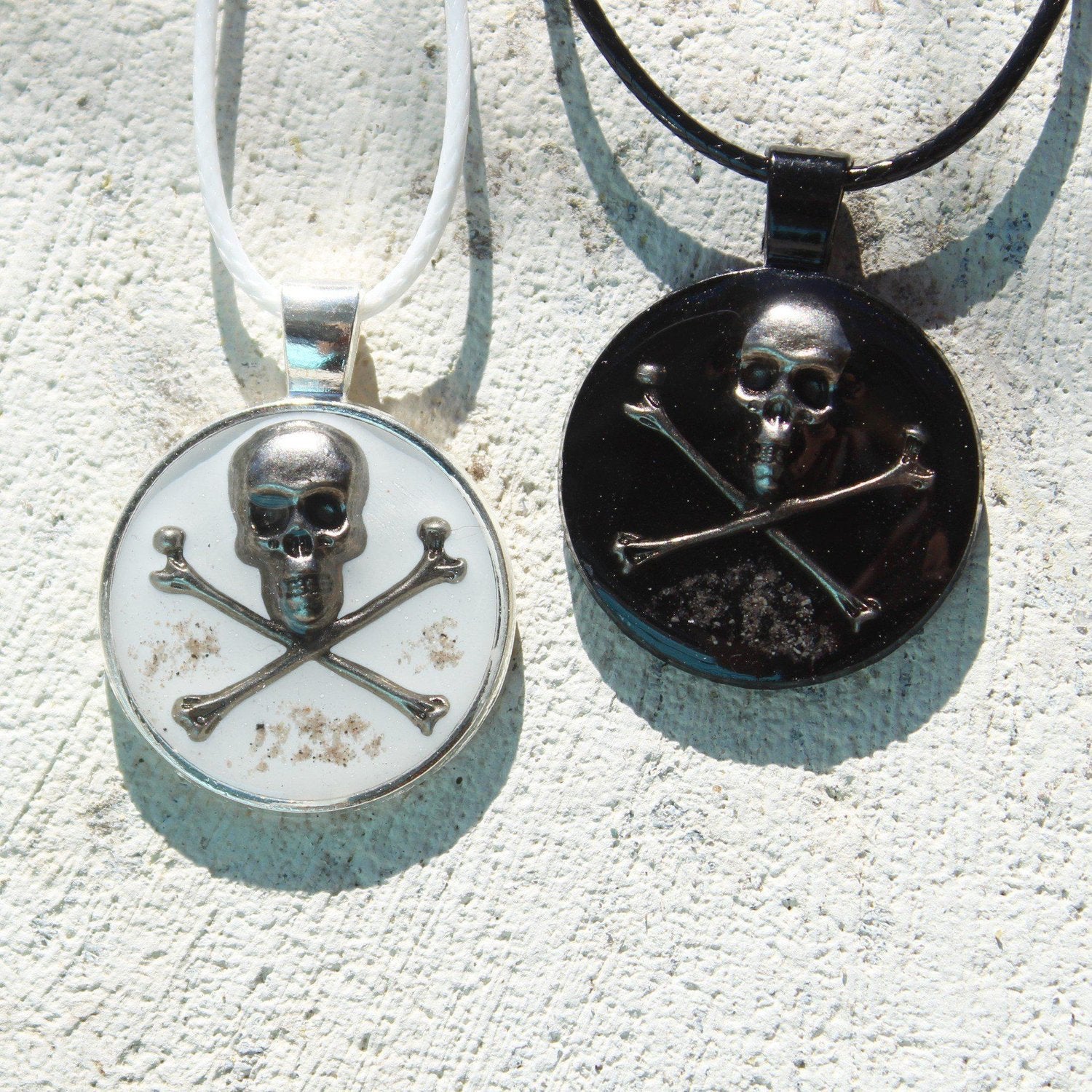 The Skull and Crossbones Cremation Pendant-Pendant-DragonFire Glass-DragonFire Cremation Jewelry